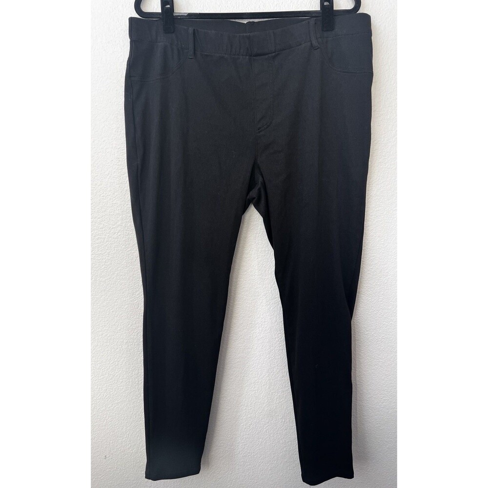 Joe Boxer Womens Jeggings Size 2X Black Knit Stretch Pull On Leggings Pants